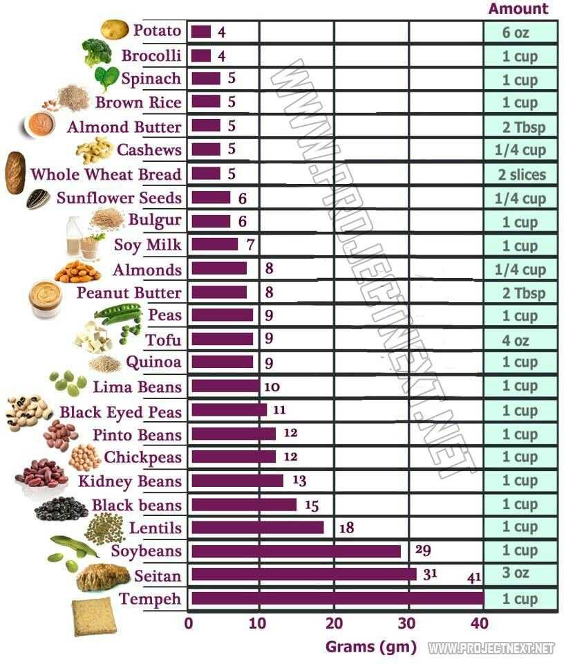 Белок в продуктах питания: таблица содержания белка в продуктах животного и растительного происхождения - tony.ru
