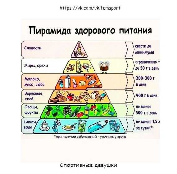 Пирамида здорового питания человека для правильного рациона и похудения: продукты пищевого треугольника для мужчин, женщин, детей