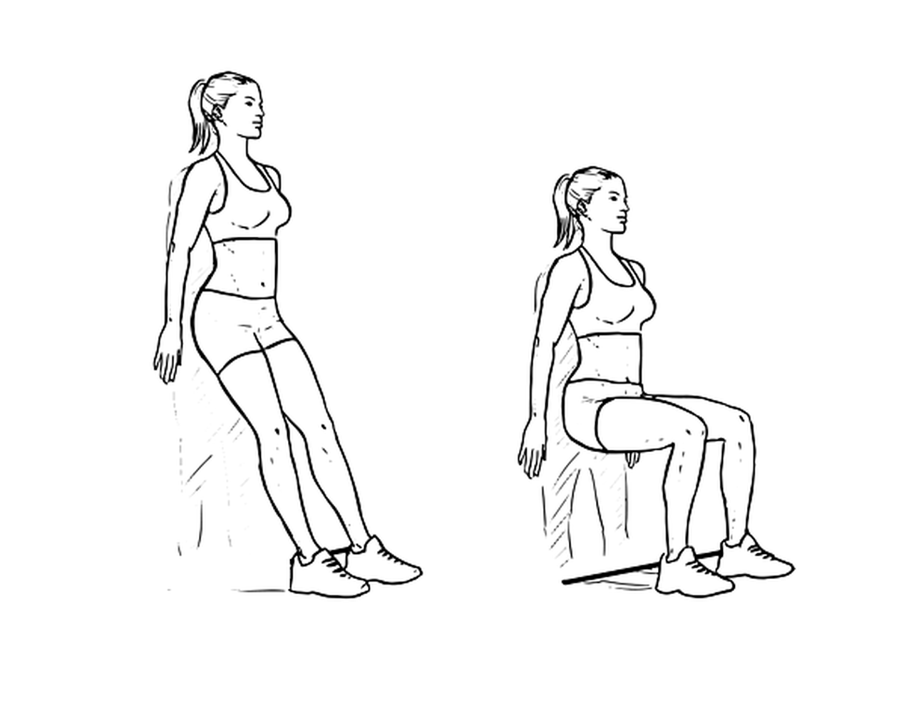 Стульчик у стены упражнение. как делать упражнение стульчик