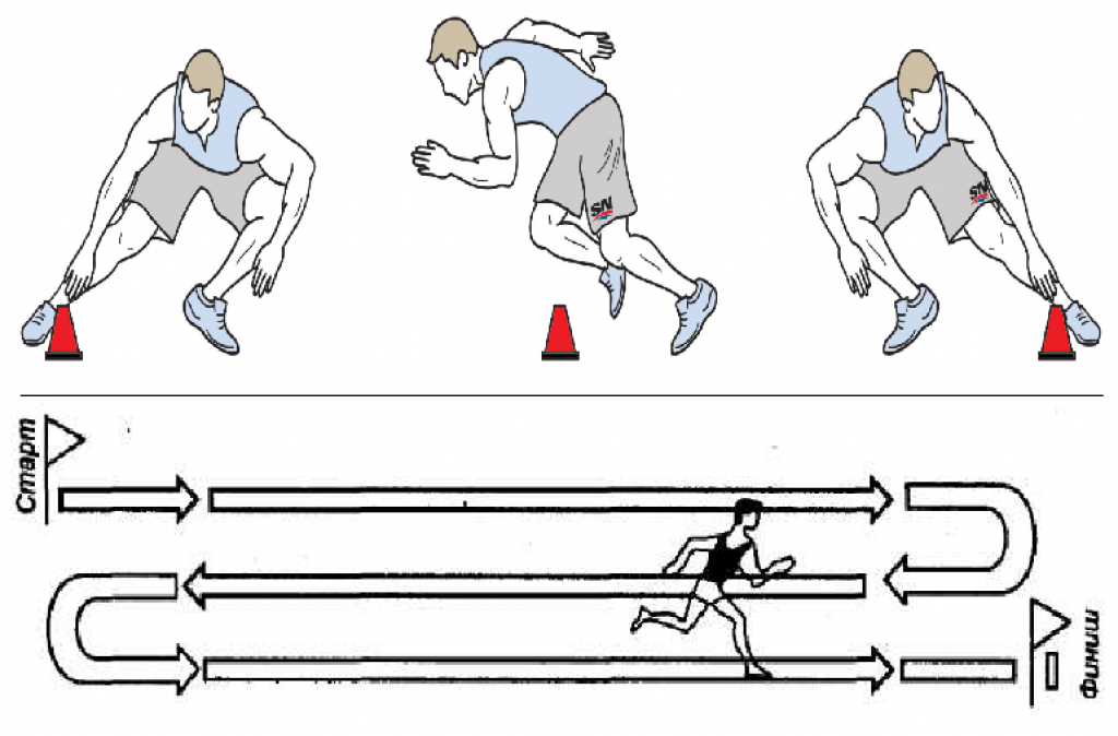Техника выполнения челночного бега 3х10, что это такое, как правильно бежать, нормативы бегового упражнения 3 на 10 для школьников